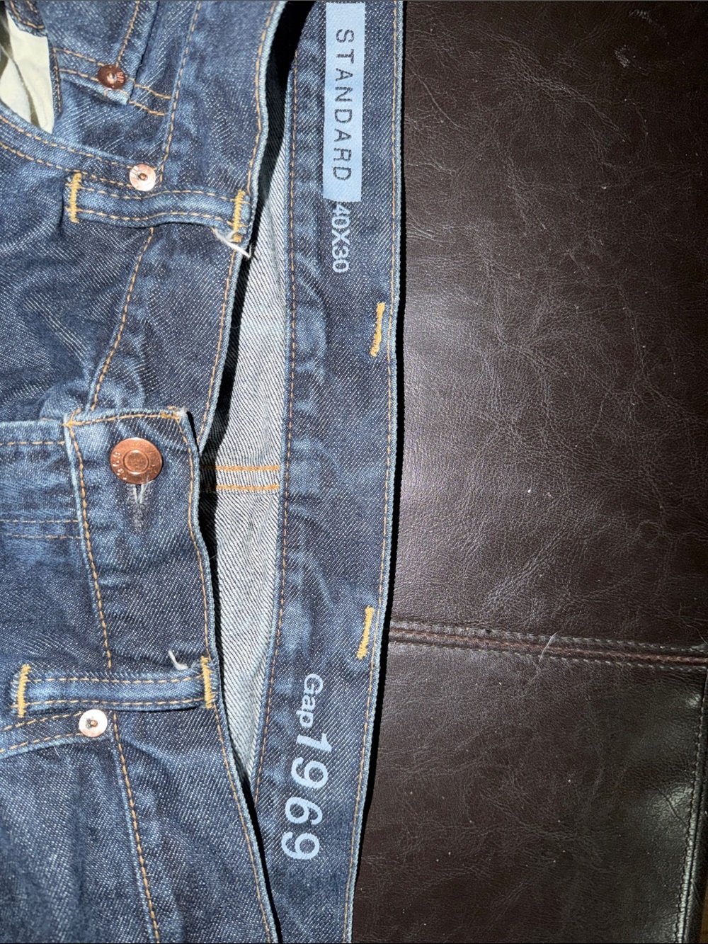 GAP Men's Standard Straight Dark Blue Denim Jeans